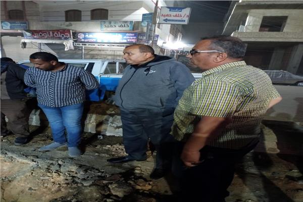 متابعة أعمال اصلاح محطة رفع صرف صحي بسمالوط