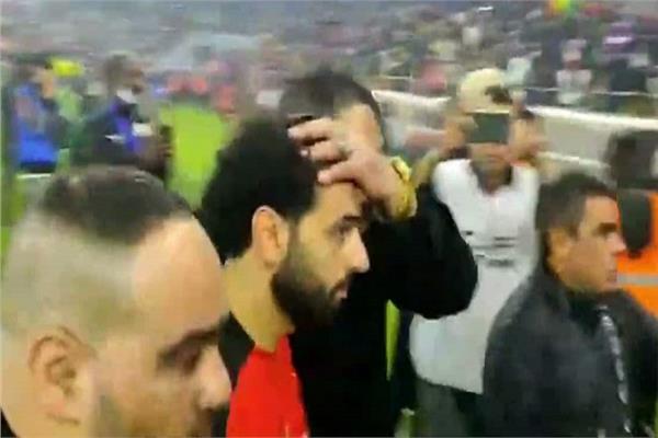 محمد صلاح خلال أحداث المباراة