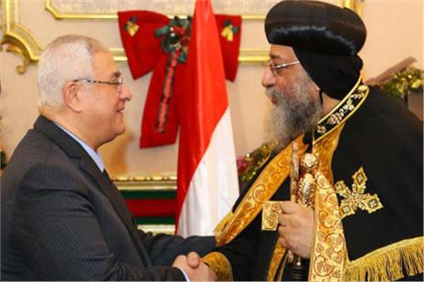 البابا تواضروس و المستشار عدلي منصور