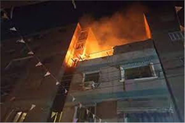 حريق شقة بالبدرشين 