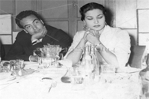 مديحة يسرى ومحمد فوزى