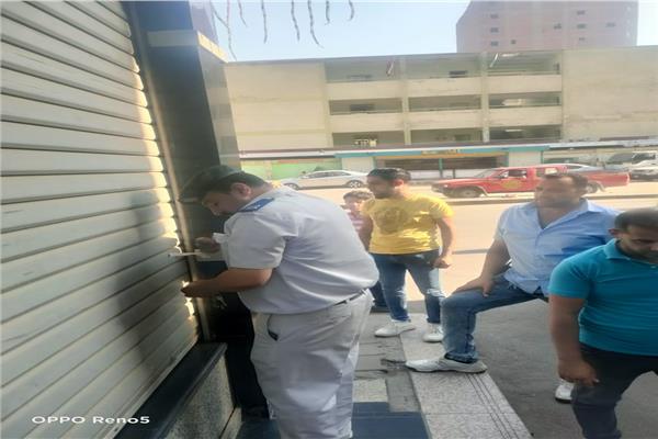 غلق مقهى بشمال الجيزة