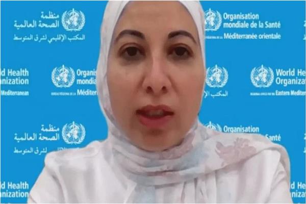 الدكتورة شيرين النصيري مسؤول طبي وحدة الوقاية والتأهب لها بمنظمة الصحة العالمية للطوارئ