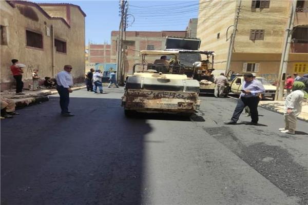 رصف شوارع مساكن الإرشاد  بشبراخيت 