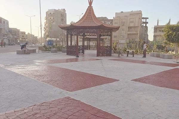 أماكن لجلوس المارة وسط مدينة العريش