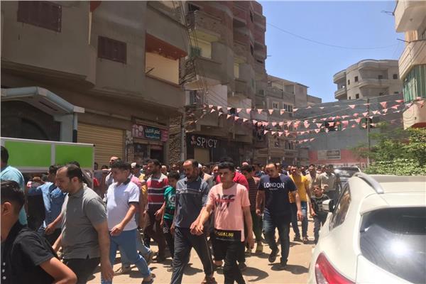تشييع جثامين ضحايا حادث الدقهلية