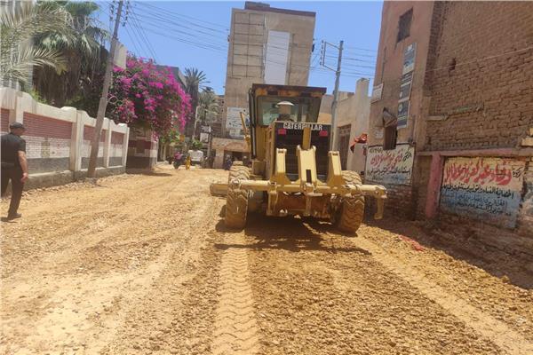 رصف شارع عزيز المصرى بشبراخيت