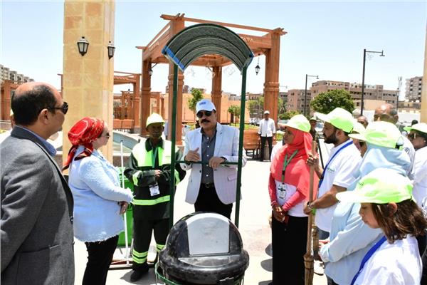 إشارة البدء لإطلاق مشروع أسوان جرين التجريبى
