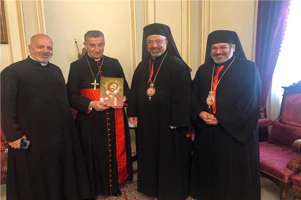 الانبا ابراهيم اسحق يلتقي بالبطريرك الراعي بلبنان