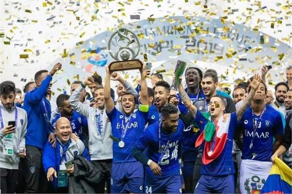 الهلال السعودي أثناء التتويج
