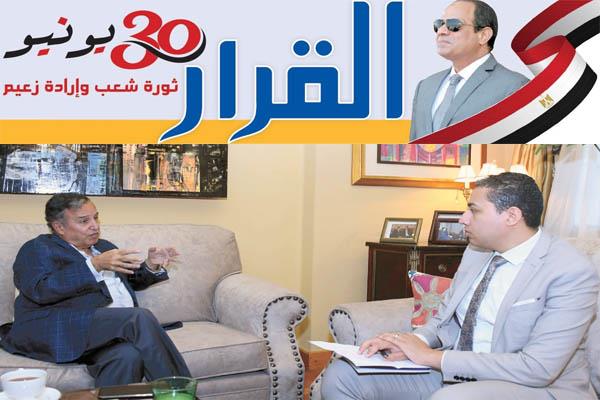  وزير الخارجية السابق خلال حديثه مع محرر «الأخبار»
