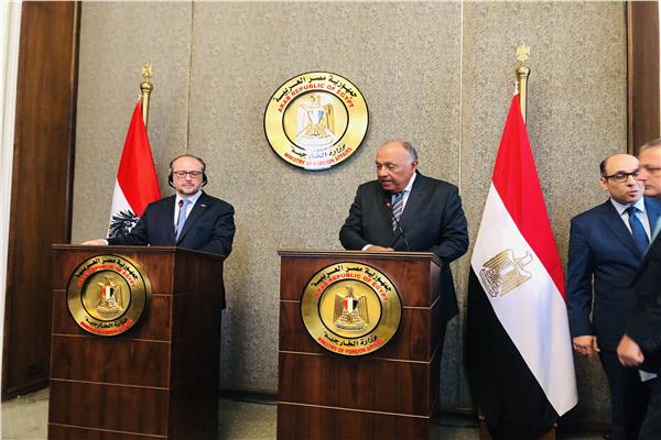  سامح شكري ووزير خارجية النمسا