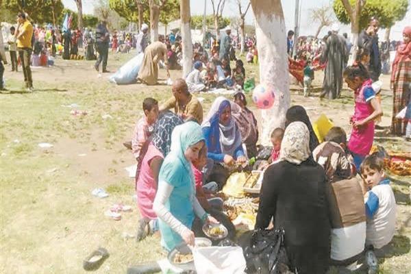 صورة أرشيفية للاحتفال بالعيد فى حدائق الشرقية