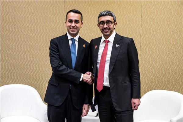 وزير الخارجية الإيطالي ونظيره الإماراتي