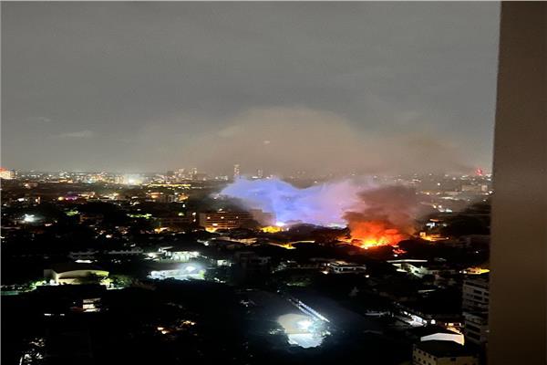 صورة تظهر الحريق