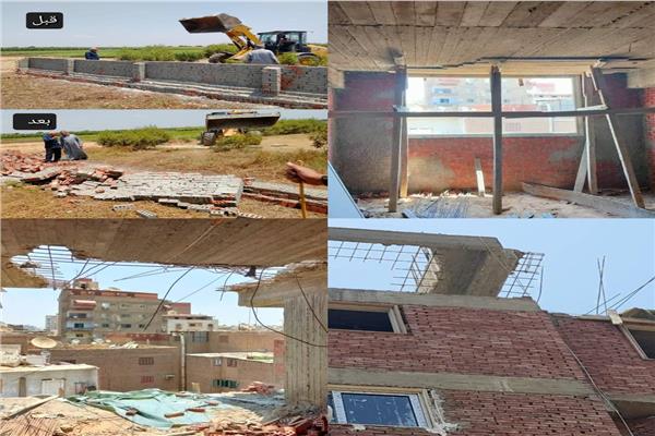 حالات البناء المخالف وتعدي علي الأراضي بالجيزة