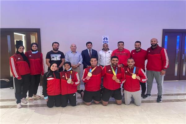وزير الرياضة يستقبل بعثة منتخب مصر للكاراتيه