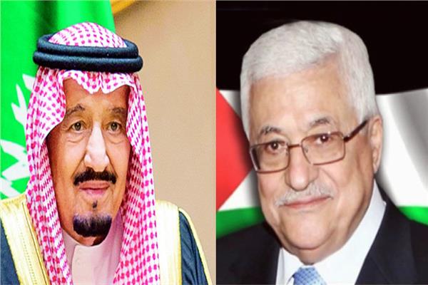محمود عباس والملك سلمان بن عبد العزيز