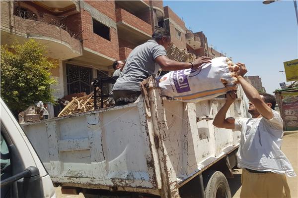رفع 400 حالة إشغال في حملة موسعة بأبو النمرس