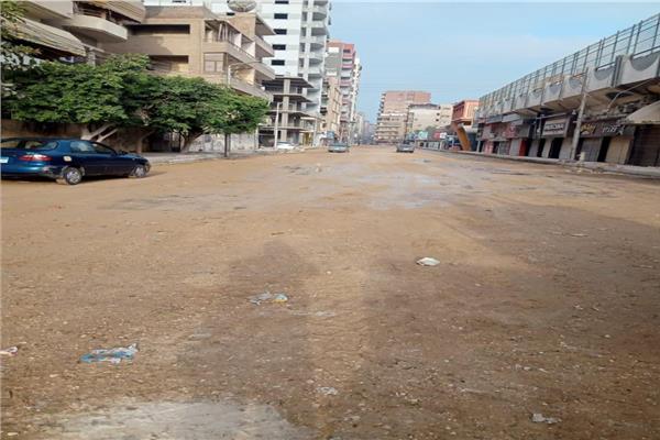  إغلاق اكبر شارعين بطنطا لاستكمال أعمال الرصف أمام حركة السيارات 