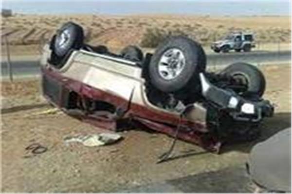 حادث انقلاب سيارة