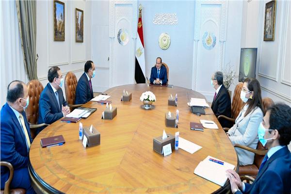 الرئيس السيسي خلال الاجتماع