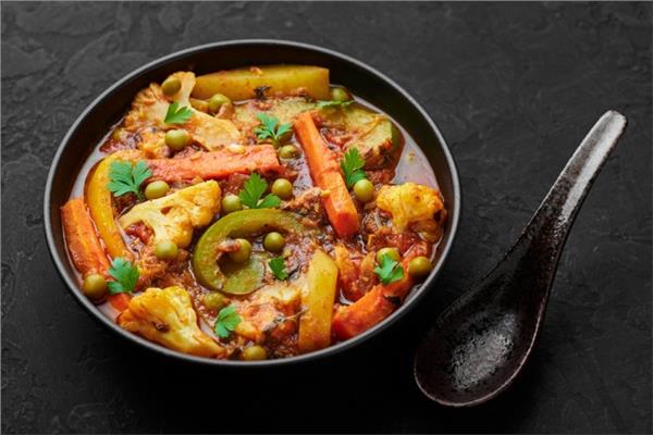 شوربة الكاري بالخضار