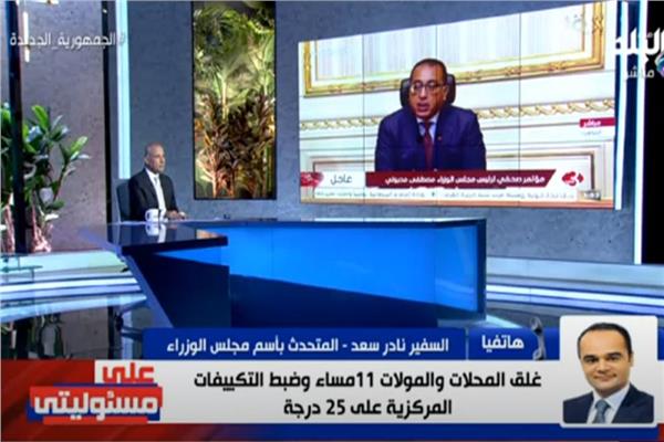 السفير نادر سعد المتحدث باسم مجلس الوزراء
