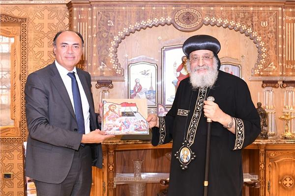  البابا تواضروس يستقبل سفير مصر الجديد في أيرلندا