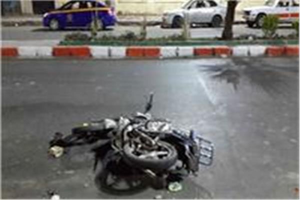 حادث انقلاب دراجة بخارية