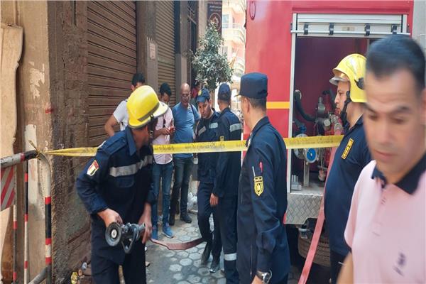جهود قوات الحماية المدنية فى اخماد الحريق
