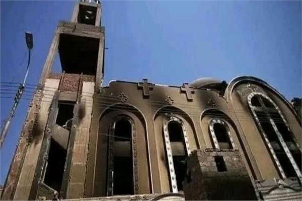 حريق كنيسة المنيرة بالجيزة - صورة أرشيفية