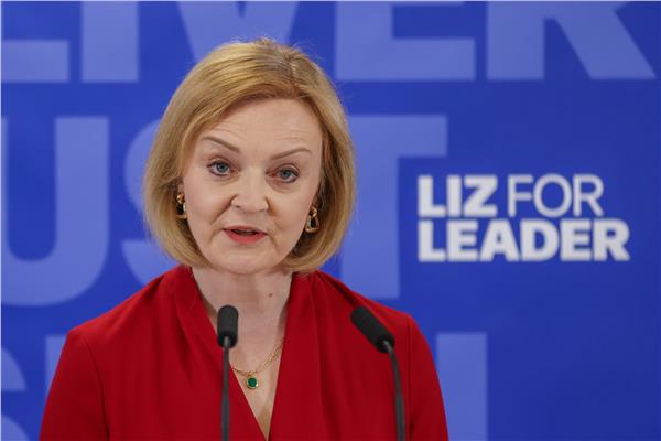  ليز تراس وزيرة الخارجية البريطانية والمرشحة لرئاسة الوزراء