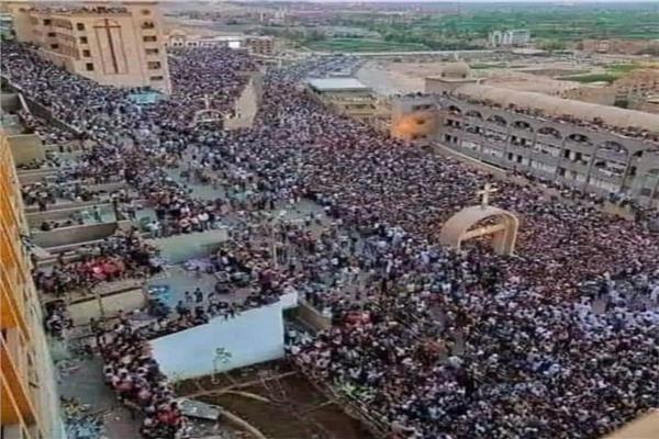 الاحتفالات بدير العذراء بأسيوط