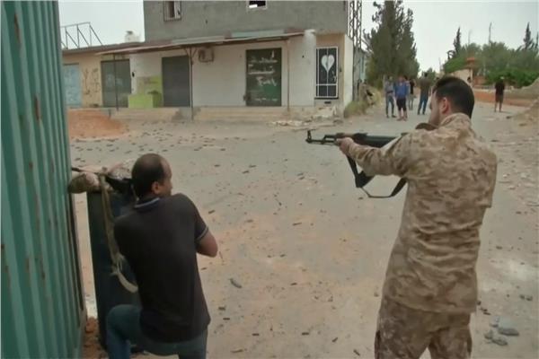 صورة من الاشتباكات في العاصمة طرابلس