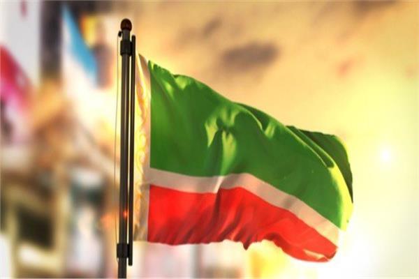 صورة أرشيفية علم جمهورية الشيشان الروسية