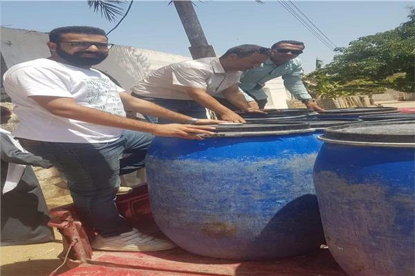 ضبط 1400 لبن فرز غير صالح للأستهلاك الآدمي