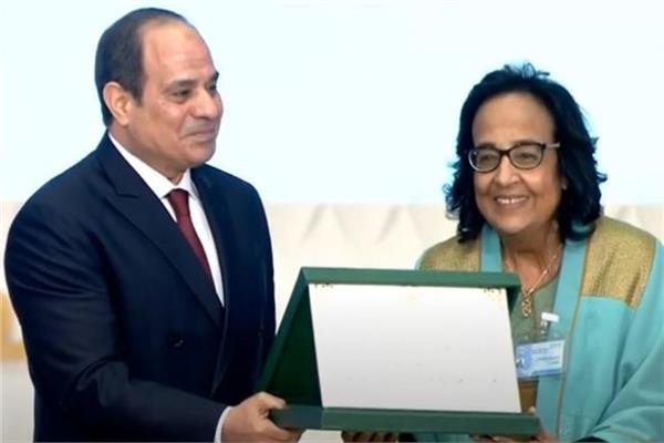لميس جابر والرئيس السيسي