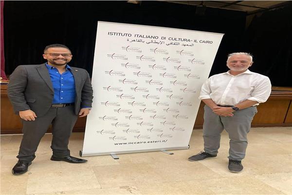 مدير المعهد داڤيدي سكالماني ومازن الغرباوي 