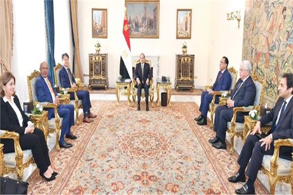 الرئيس عبدالفتاح السيسى خلال استقباله لدارين تانغ مدير  عام  المنظمة العالمية للملكية الفكرية