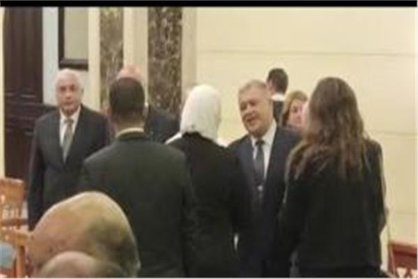 نيفين القباج  تقدم واجب العزاء في زوجة وزير التربية والتعليم السابق