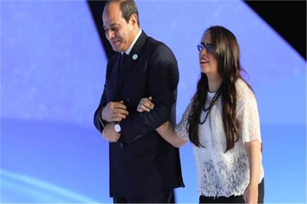 الرئيس عبدالفتاح السيسي والمطربة هديل ماجد