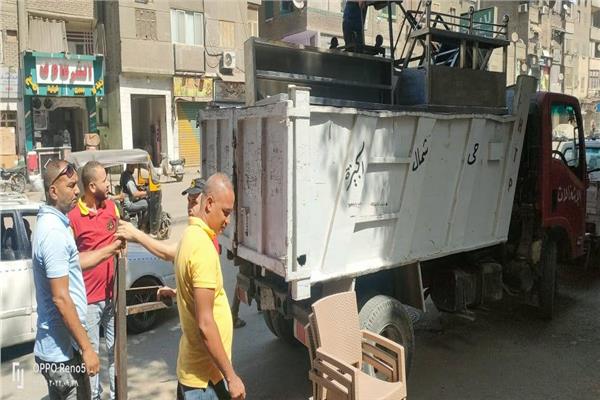 حملة إشغالات بشارع الوحدة