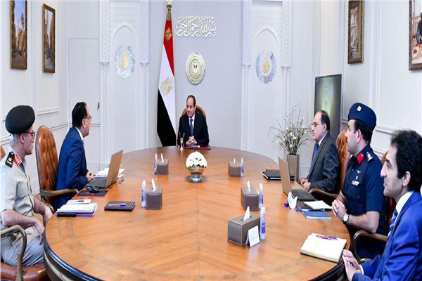 الرئيس السيسي خلال الاجتماع