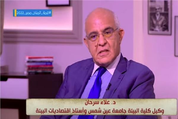 الدكتور علاء سرحان وكيل كلية البيئة بجامعة عين شمس وأستاذ اقتصادية البيئة