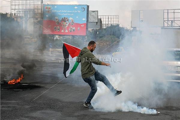 صورة من المواجهات اليوم من نابلس