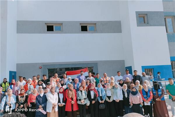طلاب جامعة المنوفية فى زيارة لمشروعات حياة كريمة بقرية شما