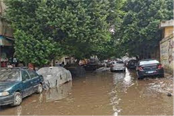 سقوط أمطار غزيرة بالقليوبية