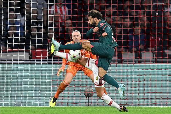 محمد صلاح خلال مباراة ليفربول واياكس 