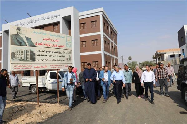 محافظ المنيا يتفقد مشروعات المبادرة الرئاسية "حياة كريمة" بقرية المعصرة بمركز ملوي